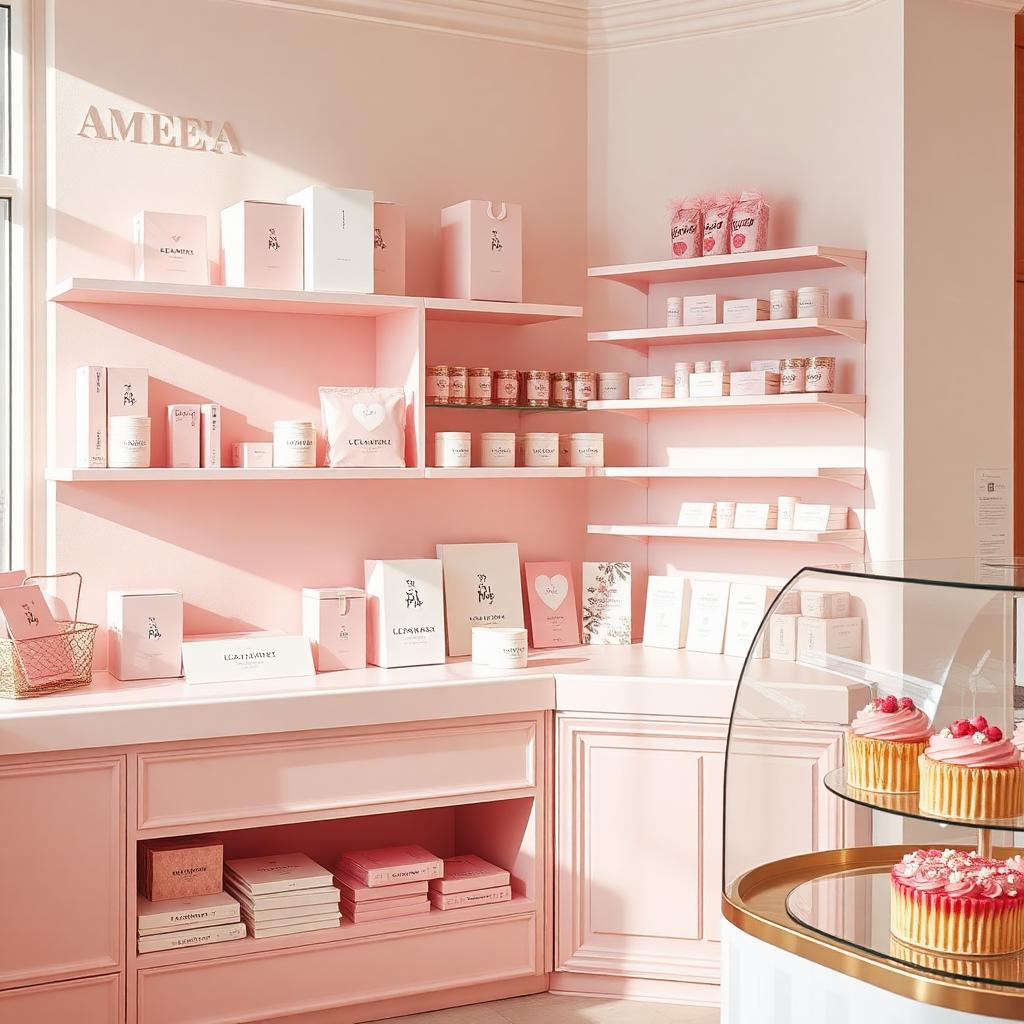 Dessert shop / bakery merchandise corner