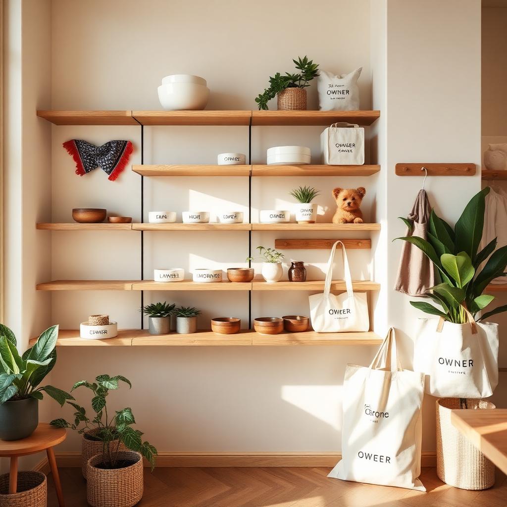 Pet café / grooming merchandise corner