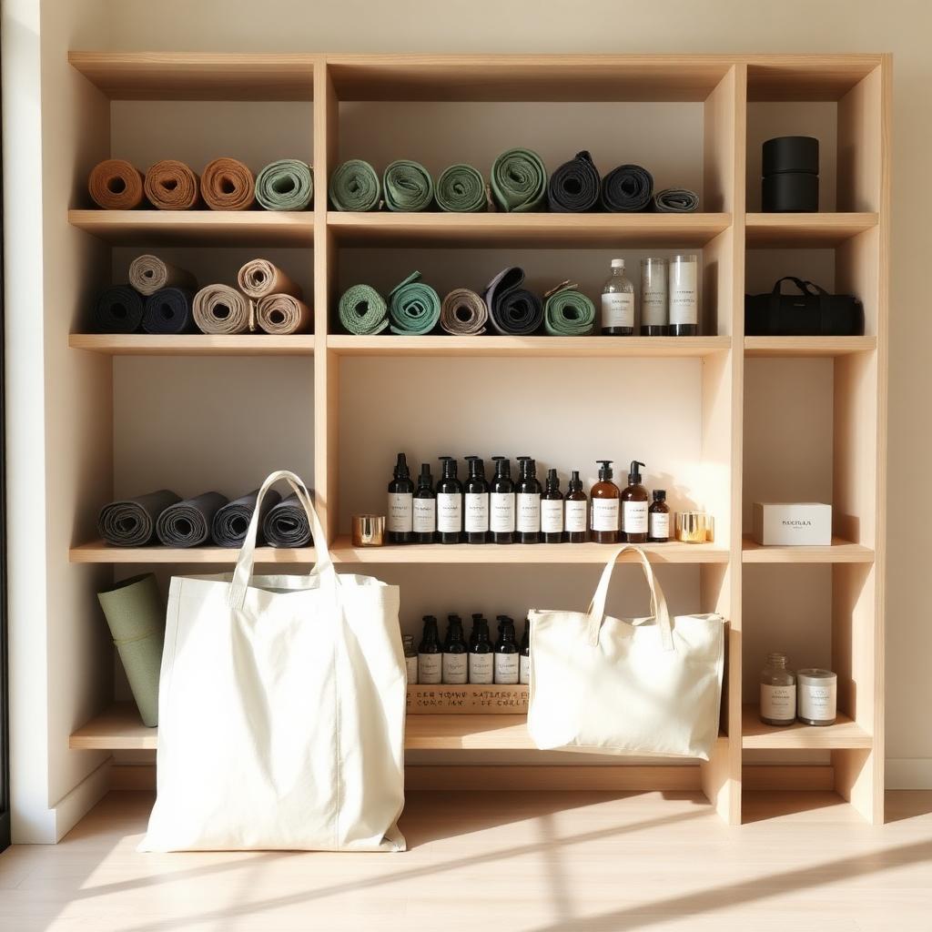 Wellness & yoga studio merchandise corner