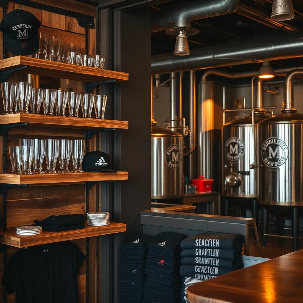 Brewery / taproom merchandise corner
