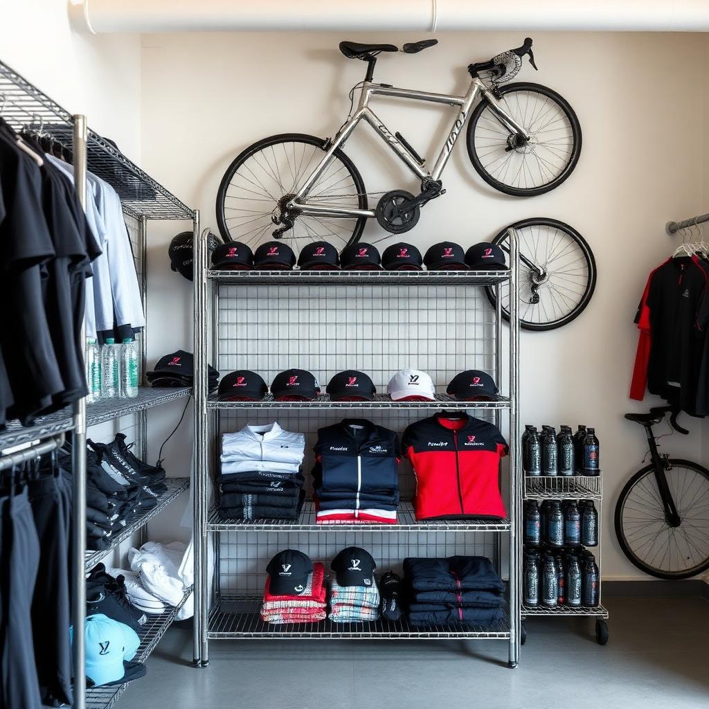 Cycling / running hub merchandise corner